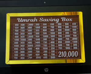 UMRAH NIYAT SAVING BOX. Fast delivery under 2 Days