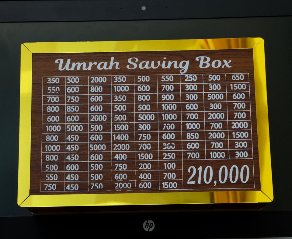 UMRAH NIYAT SAVING BOX. Fast delivery under 2 Days